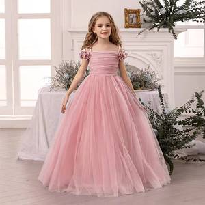 Robe de soirée en polyester pour filles, style princesse violette, pour récital de piano, spectacle sur scène, anniversaire, bal de promo, fête, déguisement - Product Image 1