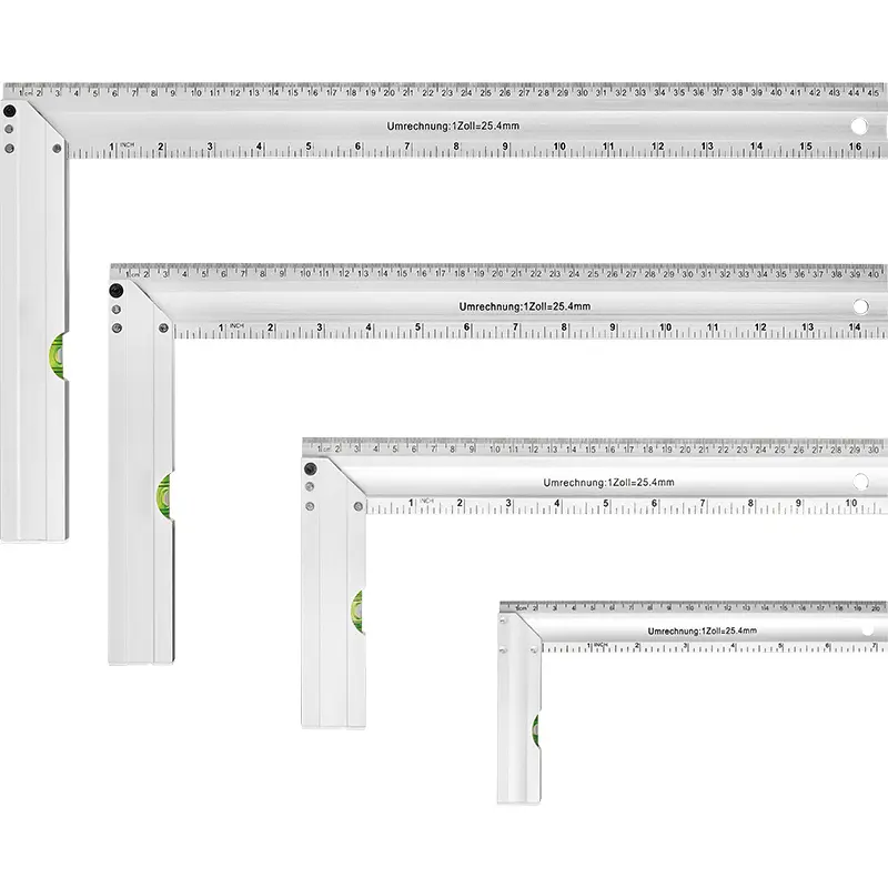 Kotak Aluminium Aloi 90 Derajat Kualitas Terbaik dengan Alat Ukur Lecet untuk Pertukangan Kayu