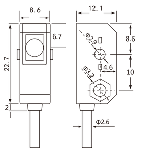 EZ-T210 โฟโตอิเล็กทริคเซนเซอร์ขนาดเล็ก โฟโตอิเล็กทริคเซนเซอร์ - Product Image 5