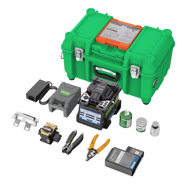 Komshine FX39 6S Heating 6 Motors Alignment Fiber Optic Fusion Splicer Used for Network WiFi 4G GSM SM Fiber Splicing Machines