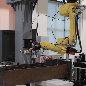 H Beam Robotic Welding Production Line PLC Motor for Steel Structure High 3D Cutting Welding <b>Ground</b> Rail Vision - Product Image 1