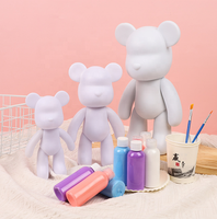 Nouvelles Ventes Flash Ours Fluide Graffiti Peinture Poupée DIY Ours Fluide Multi-Tailles Tirelires Blanches Figurines Ours Fluide Jouet d'Art