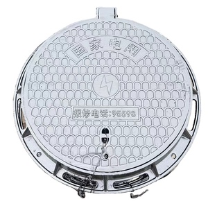 En124 dễ uốn sắt vuông cống Hố ga bìa với khóa màu đen Epoxy sơn tĩnh điện chống trộm - Product Image 2