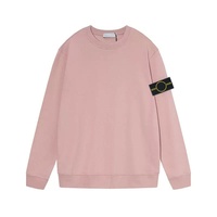 Pull classique oversize en coton 100% uni, style décontracté et tendance, pour homme, collection 2026