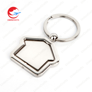 Porte-clés personnalisé en métal gravé en forme de maison, cadeau promotionnel immobiliaire, souvenir, vente en gros, fabricant OEM - Product Image 6
