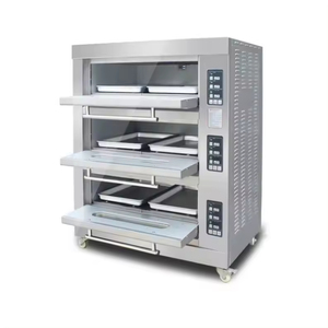 Four à pâtisserie commercial Gainjoys à 3 étages et 6 plateaux pour noix <span class=keywords><strong>de</strong></span> cajou, pommes <span class=keywords><strong>de</strong></span> <span class=keywords><strong>terre</strong></span>, pain, gâteaux, tartes et pâtisseries - Product Image 5