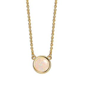 Collar de Diseño Coreano de Lujo Ligero, Colgante Circular Iridiscente de Tesoro Australiano, Collares con Encanto Retro a la Moda - Product Image 4