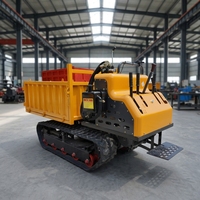 Livraison Gratuite Transporteur à Chenilles en Caoutchouc 1.5T avec Benne Hydraulique pour Travaux Lourds