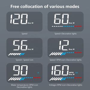 2025 en çok satan M7 HUD fabrika evrensel tüm arabalar için dijital ölçer hız ve su sıcaklığı OBD2 + GPS cam kafa görüntüler - Product Image 4