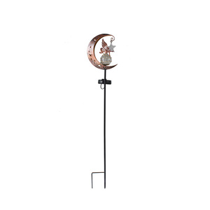 Lámpara Solar de Jardín con Forma de Luna y Estrella, Decoración Exterior LED, Resistente al Agua, Iluminación de Paisaje con Energía Solar - Product Image 4