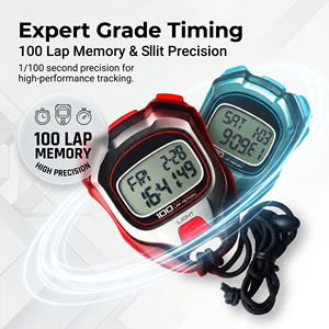 Chronomètre numérique à mémoire de temps de tour 00-Lap Split WT058, étanche, avec fonction d'alarme de tour le plus rapide et fonction Pacer pour l'entraînement de course à pied - Product Image 3