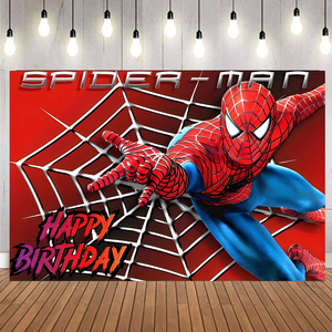 Toile de Fond <span class=keywords><strong>Spiderman</strong></span> pour Fête d'Anniversaire Garçons Décorations Joyeux Anniversaire Bannière <span class=keywords><strong>Spiderman</strong></span> - Product Image 6