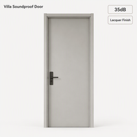 Porte de chambre de villa qui bloque le bruit de la piscine et des fêtes |   Finition laquée peinte 35 dB, feuille de 58 mm, garantie de 2 ans