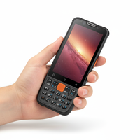 Komputer Terminal Genggam Android 13 Pemindai Barcode, PDA Tangguh, Komputer Mobile Dengan Layar Sentuh 4 Inci untuk Inventaris Gudang