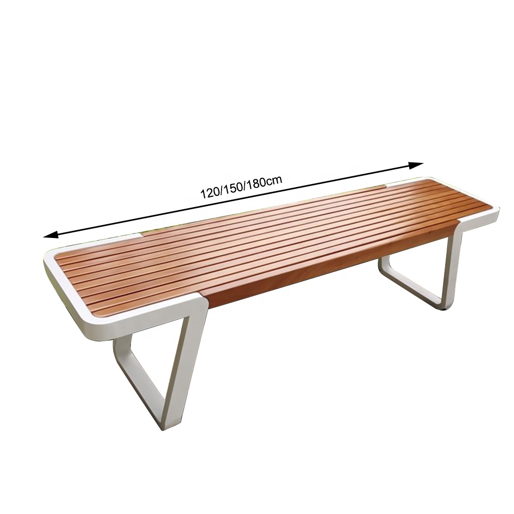 Уличная деревянная скамейка в современном стиле, скамейки для патио со стальной рамой для сада/парка/улицы