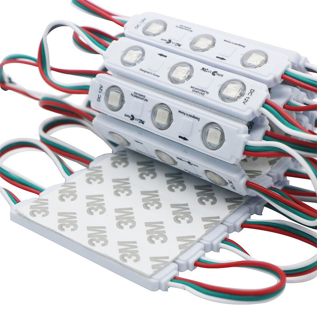 12V DC IP65 Waterproof ABS Injection WS2811 3LEDS SMD 5050 RGB High Intensity Outdoor Use Dimmable LED Module