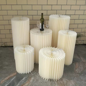 Dễ dàng để cài đặt có thể gập lại trắng dày giấy tổ ong đứng cho món tráng miệng bảng Wedding party trang trí nội thất triển lãm Booth hiển thị - Product Image 1