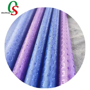 PU coated embroidery jacquard polyester waterproof thick fabric for umbrella raincoat and lining leather wholesale factor