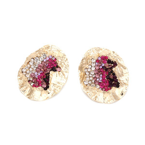 Pendientes de diamante redondos de aleación para mujer, aretes de diamante redondos, de lujo, estilo Retro, para el Día de San Valentín, 2023 - Product Image 4