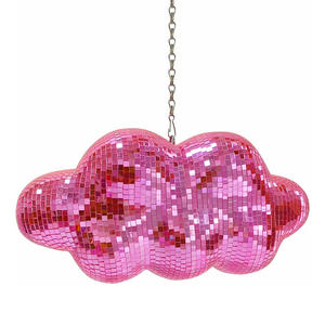 Enfeites de Natal em Forma de Nuvem de Espelho de Vidro Prateado Feitos à Mão para Decorações de Festa Retro dos Anos 70 Alta Qualidade Clássica Suspensa - Product Image 4