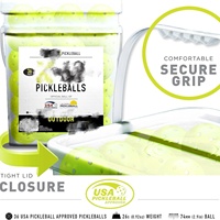Balle de pickleball d'extérieur perforée à 40 trous, haute élasticité, 265g, pour sports de plein air, emballée dans un baril