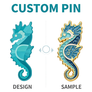 Pin de Esmalte Personalizado de Conejito Marino con Constelación, Broche de Aleación, Decoración para Mochila y Sombrero con Diseño de Océano Estrellado, Souvenir - Product Image 2