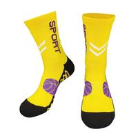 Chaussettes de basketball antidérapantes en silicone rembourrées, respirantes, à compression, pour équipes, personnalisables, unisexe, vente en gros