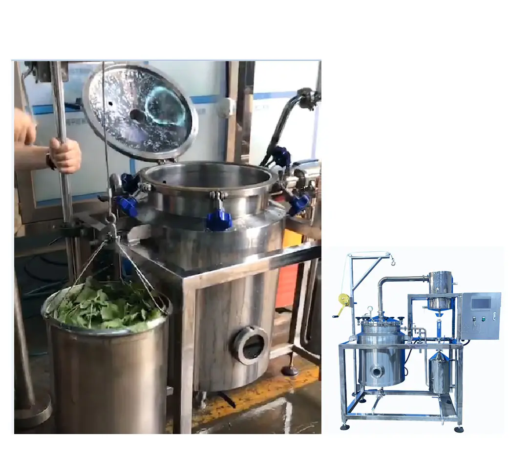 Ruiyuan distillateur d'huile essentielle verre 5000l distillateur d'huile essentielle distillation sous vide