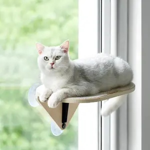 MewooFun ताररहित बिल्ली खिड़की पर्च झूला बिल्ली झूला बिना मजबूत लोड-असर रस्सी के साथ खिड़की परिरक्षण