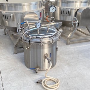 Bouilloire industrielle pour ragoût de viande Marmite haute pression Bouilloire à double paroi Machine de cuisson de saucisses Bouilloire de cuisson à la vapeur Mélangeur - Product Image 2