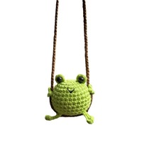 Pendentifs de rétroviseur pour voiture, breloques animaux mignons en polyester crochetés à la main, best-sellers transfrontaliers, pour 5-7 ans