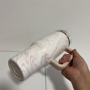multiple colors powder coated travel mugs water bottle <strong>simply</strong> <strong>modern</strong> stainless steel 20oz 30oz 40oz <strong>tumbler</strong> with handle v2 - Product Image 5