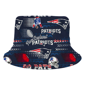 Custom New England Patriots Bucket Hat Unisex America Football 32 Team Design Fashion Outdoor Beach Sun Cap Wholesale Cheap