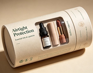 Custom Logo Printed Round Paper <b>Box</b> Matte Cylinder Packaging for Cosmetic Gift Sets Personal Care - Product Image 3