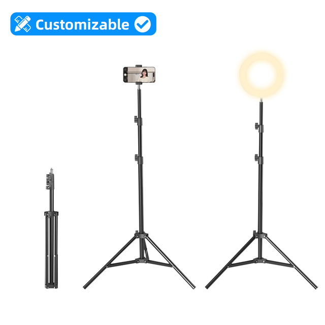 Custom P9 Mobile Phone Bracket Tremolo Live Selfie Light Outdoor Telescopic Photography Tripod Floor Camera Carbon Steel Twist