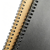 Cuaderno Espiral con Cubierta Kraft Personalizada, 255x180mm, Papel Cuadriculado, Diario, Cuaderno de Escritura para la Escuela y Oficina, Papelería OEM