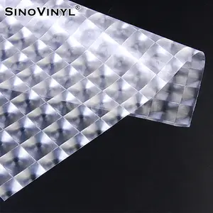 SINOVINYL 자체 접착 PVC 3D 렌즈 콜드 라미네이션 필름 포장 호일 스티커