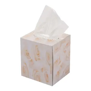 Disposable eco-friendly virgin white cube box facial tissue paper