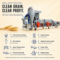 Trieuse de grains multifonctionnelle série 5XZ avec double déstonneur par gravité et double table de nettoyage de semences pour l'agriculture