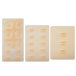 Hoja de tatuaje de piel falsa PMU Practce básica, herramienta de entrenamiento 3D, suministros de <span class=keywords><strong>Microblading</strong></span> para cejas y labios, delineador de ojos facial de silicona - Product Image 4