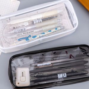 Multifunctional Pvc Zipper Makeup Pouch Transparent Pencil <b>Clear</b> Travel Cosmetic Brush <b>Bag</b> - Product Image 2