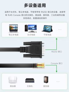 Waveshare giao diện điều khiển gỡ lỗi dòng RS232 để RJ45 DB9 nữ cổng CISCO/hua-wei/ZTE Router - Product Image 2