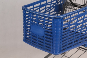 Carrito de Compras de Supermercado de Alta Capacidad, de Malla Plástica, con Logotipo Personalizado, Duradero y Conveniente, Movimiento Suave, Premium, con Ruedas de EVA de 4'' - Product Image 5