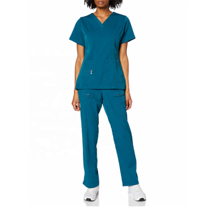 Infirmière hôpital uniforme conçoit pharmacie à manches courtes travail médical hôpital médecin soins infirmiers uniforme hôpital personnel uniformes - Product Image 6