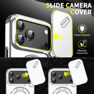 Étui de chargement magnétique sans fil de luxe pour <span class=keywords><strong>iPhone</strong></span> 17 16 15 14 13 12 11 Pro Max avec protection d'objectif et support - Product Image 5