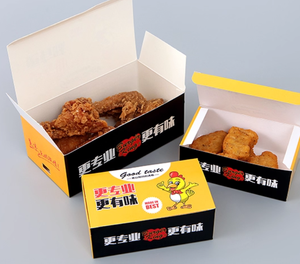 Caja Personalizada Biodegradable para Comida Rápida para Llevar <span class=keywords><strong>de</strong></span> Cartón Blanco para Pollo Frito a Domicilio - Product Image 4