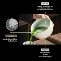 Support à Fouet en Porcelaine Personnalisé pour Chawan, Lot de 2, en Stock, Écologique, Durable, Résistant à la Chaleur, Design Japonais, pour Service à Thé et Alimentaire