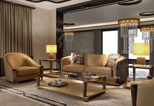 लक्जरी इतालवी डिजाइन उच्च अंत कमरे में रहने वाले फर्नीचर चमड़े के सोफे यूरोपीय शैली 1 + 2 + 3 अनुभागीय चमड़े के सोफे - Product Image 3