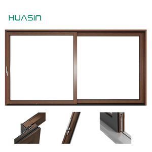 Fournisseur de portes coulissantes en bois plaqué aluminium imperméables de qualité canadienne standard 2025, <span class=keywords><strong>prix</strong></span> d'usine Huasin - Product Image 2
