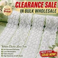 Liquidation de stock : Dentelle élastique extensible de 18 cm, tissu en dentelle extensible noir personnalisé, vente en gros pour les usines de vêtements